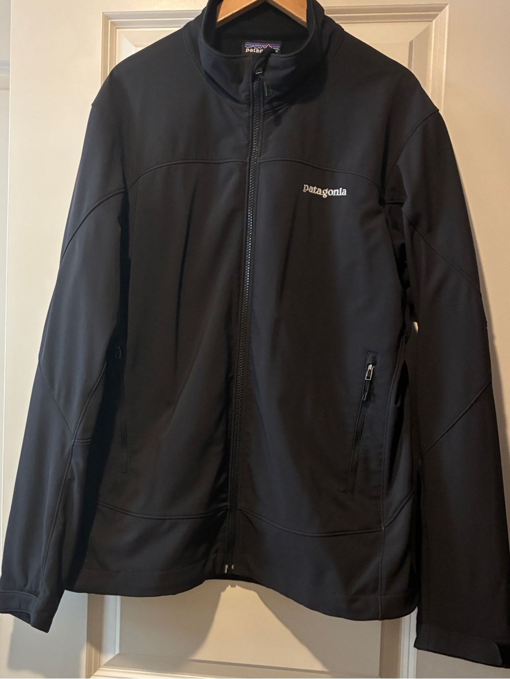 Patagonia Black Jacket with white Logo